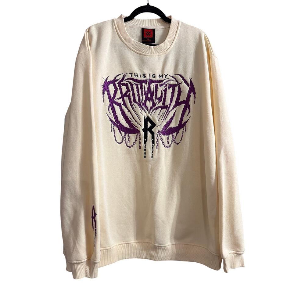 WWE Rhea Ripley This Is My Brutality Bone Embroidered Sweatshirt Size 3XL